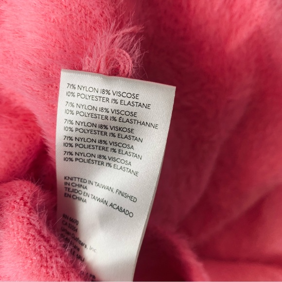 Anthropologie Maeve Hot Pink short sleeved sweater with peak-a-boo back. - Picture 3 of 4